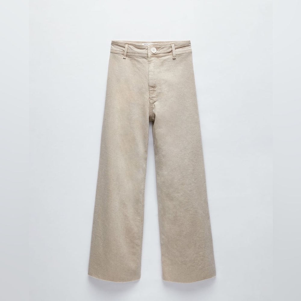Zara High-Waisted Marine Straight Jeans - 6